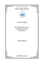 Phát triển nguồn nhân lực tại bệnh viện ung bướu tỉnh nghệ an