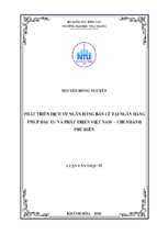 Phát triển dịch vụ ngân hàng bán lẻ tại ngân hàng tmcp đầu tư và phát triển việt nam, chi nhánh phủ diễn