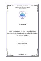 Phát triển dịch vụ thẻ tại ngân hàng thương mại cổ phần đầu tư và phát triển việt nam   chi nhánh nghệ an
