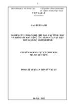 NGHIÊN CỨU CÔNG NGHỆ CHẾ TẠO, CÁC TÍNH CHẤT VÀ KHẢO SÁT KHẢ NĂNG ỨNG DỤNG CỦA VẬT LIỆU XỐP NANO SiC VÔ ĐỊNH HÌNH