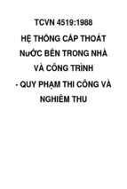 Tcvn_4519 1988_he thong cap thoat nuoc ben trong nha va cong trinh quy pham thi cong va nghiem thu