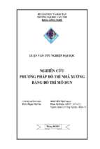 Nghiên cứu phương pháp bố trí nhà xưởng bằng bố trí mô đun