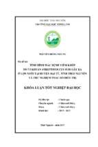 Tình hình mắc bệnh viêm khớp do vi khuẩn Streptococcus suis gây ra ở lợn nuôi tại huyện Đại Từ - tỉnh Thái Nguyên và thử nghiệm phác đồ điều trị. (Khóa luận tốt nghiệp)