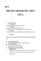 Phương trình đường tròn