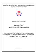 Recommendations to relieve container cargo congestion at the port of hai phong joint stock company – chua ve terminal