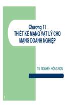THIẾT KẾ MẠNG VẬT LÝ CHO MẠNG DOANH NGHIỆP