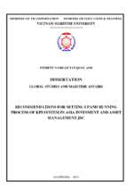 Recommendations for setting up and running process of kpi system in ashico
