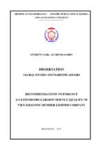 Recommendations to enhance e customs declaration service quality at viet khai one member limited company