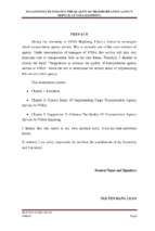 Suggestions to enhance the quality of transportation agency service at vosa