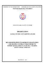Recommendations to improve negotiation and signing contract procedure to export quick lime in an my duc trading joint stock company