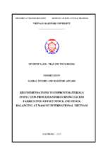 Recommendations to improve materials inspection process and returning excess fabrics into offset stock and stock balancing at mascot international viet nam
