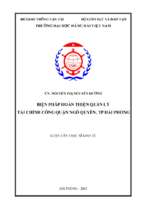 Biện pháp hoàn thiện quản lý tài chính công quận ngô quyền, thành phố hải phòng