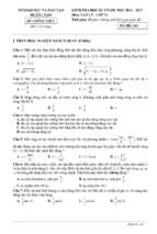 24 đề thi học kì 1 môn vật lý lớp 12 có đáp án