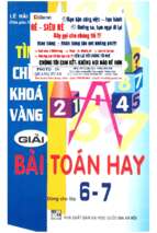 Tìm chìa khóa vàng giải bài toán hay (dành cho các bạn có trình độ lớp 6 7) phần 1