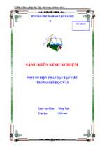 Skkn một số biện pháp dạy tập viết trong giờ học vần