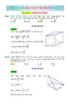Bài toán vận dụng cao: chủ đề khối đa diện   (có lời giải file word)