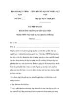 Bài thu hoạch bồi dưỡng thường xuyên tiểu học module 33