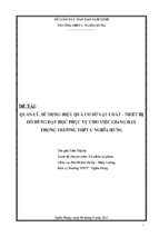 Skkn quản lý, sử dụng hiệu quả cơ sở vật chất   thiết bị đồ dùng dạy học phục vụ cho việc giảng dạy trong trường thpt c nghĩa hưng trong giai đoạn hiện nay