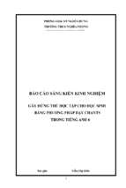 Skkn gây hứng thú học tập cho học sinh bằng phương pháp dạy chants trong tiếng anh 6