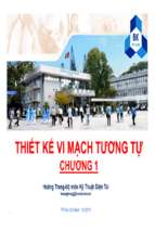 THIẾT KẾ VI MẠCH TƯƠNG TỰ CHƯƠNG 1