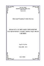 Luận văn khảo sát các điều kiện thích hợp để  xác định nitrat, nitrit trong thực phẩm chế biến