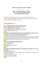 Biên soạn đề kiểm tra trắc nghiệm (2) GDCD THEO ĐỀ SỞ