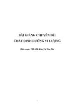 Chất dinh dưỡng vi lượng của ths.bs.đào thị yến phi   copy