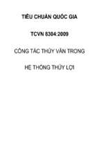 Tcvn 8304 2009 cong tac thuy van trong he thong thuy loi