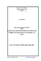 Tổng hợp, nghiên cứu phức chất của một số nguyên tố đất hiếm nặng với dl   alanin và bước đầu thăm dò hoạt tính sinh học của chúng