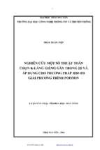 Nghiên cứu một số thuật toán chọn k láng giếng gần trong 2d và áp dụng cho phương pháp rbf fd giải phương trình poisson