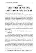 Đề án nhập môn Tài chính tiền tệ: Phương thức thanh toán tín dụng chứng từ