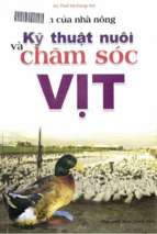 Kỹ thuật nuôi và chăm sóc vịt