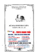 Kế hoạch bài học lớp 1 từ tuần 9 đến tuần 12