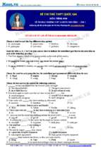 đề kscl thpt chuyên thái bình