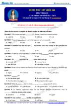 đề thi thử đồng đậu lần 1