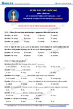 đề thi thử thpt xuân hòa lần 1