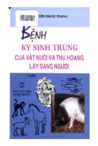 Bệnh ký sinh trùng của vật nuôi và thú hoang lây sang người   tập 2