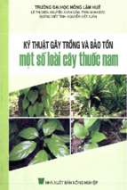 Kỹ thuật gây trồng và bảo tồn một số loài cây thuốc nam