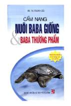 Cẩm nang nuôi ba ba giống và ba ba thương phẩm