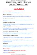 Tài liệu học cơ bản tiếng anh cho người mới bắt đầu