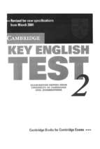 Cambridge key english test 2 (book)