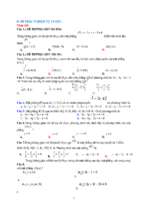Bài tập tự luyện phương trình mặt phẳng   bảng đáp án