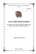 Skkn ứng dụng công nghệ thông tin trong việc rèn kĩ năng đọc cho học sinh lớp 4