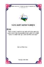 Skkn rèn kĩ năng giải dạng toán tìm thành phần chưa biết trong phép cộng và phép trừ qua tiết hướng dẫn học