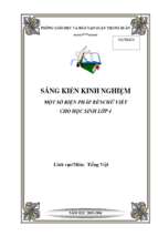 Skkn một số biện pháp rèn chữ viết cho học sinh lớp 4