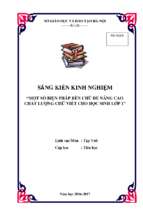 Skkn một số biện pháp rèn chữ để nâng cao chất lượng chữ viết cho học sinh lớp 1