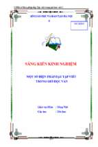 Skkn một số biện pháp dạy tập viết trong giờ học vần.