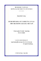 Rủi ro biến động giá và hiệu ứng lây lan trên thị trường xăng dầu việt nam