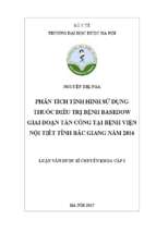 Phân tích tình hình sử dụng thuốc điều trị bệnh basedow giai đoạn tấn công tại bệnh viện nội tiết tỉnh bắc giang năm 2016