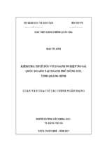 Kiểm tra thuế đối với doanh nghiệp ngoài quốc doanh tại thành phố đồng hới, tỉnh quảng bình